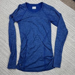 Athleta Women's Seamless Blue Heather Long Sleeve Top